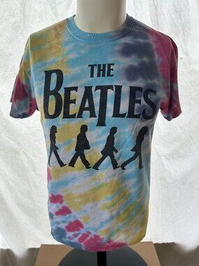 The Beatles 2021 John Lennon Paul McCartney Men's Tye Dye Shirt Small George Har